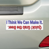 Snel de Beer pakken. Bumpersticker (Op auto)