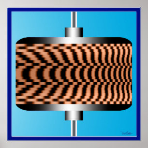 Snel draaiende schijf poster