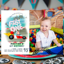 Snel een 1e verjaardag race auto kaart