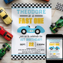 Snel één raceauto 1e verjaardag