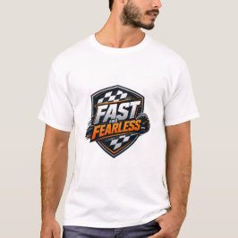 Snel en Onverschrokken Racing Shield Grafische T-S T-shirt