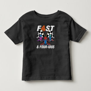 Snel en Vier-Race Auto Thema 4 Jaar Oud Jongen Kinder Shirts