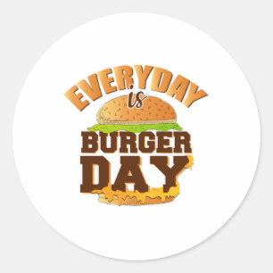 Snel eten Birmaanse kaas Funny Eat Foodie Gift Ronde Sticker