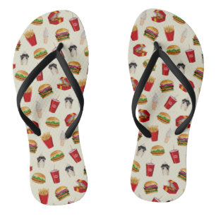 Snel eten, brandwonden, vuiligheid, zondebokken teenslippers