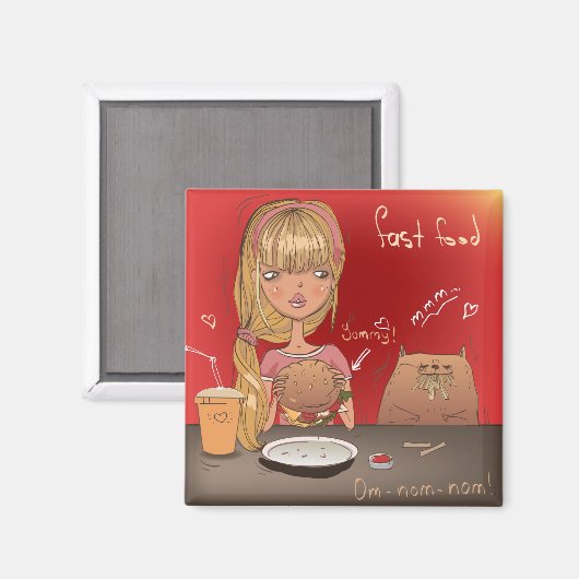 Snel eten magneet (Voorkant / Achterkant)