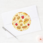 Snel eten ronde sticker (Envelop)