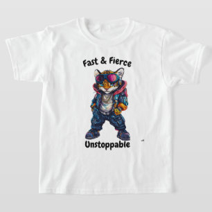 Snel, Fel, en Onstuitbaar - Coole Luipaard Kunst T-shirt