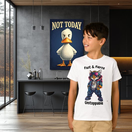 Snel, Fel en Onstuitbaar - Coole Luipaard Kunst T-shirt
