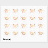 Snel groeten met Cute Birds en Flowers Ronde Sticker (Vel)