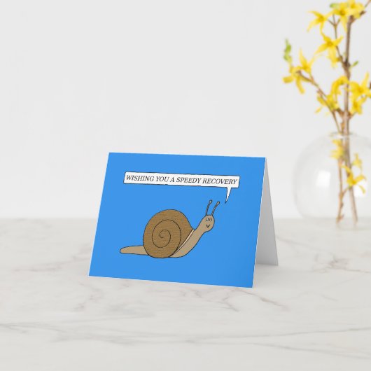 Snel herstel Pratende slak Kaart (Gele Bloem)