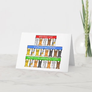 Snel herstel van Appendectomy, Cute Cats. Kaart