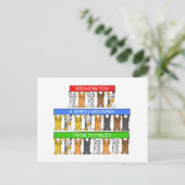 Snel herstel van Shingles, Cartoon Cats. Briefkaart (Staand voorkant)