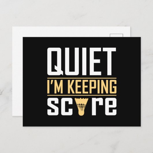 Snel ik hou de Score Briefkaart (Voorkant / Achterkant)