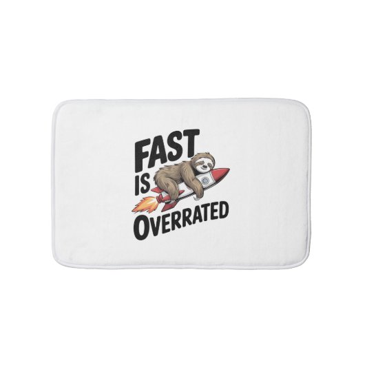 Snel is overrated Sloth Rocket Badmat (Voorkant)