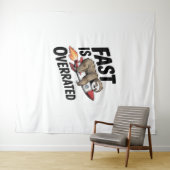 Snel is overrated Sloth Rocket Wandkleed (In Situ (horizontaal))