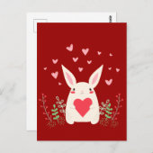 Snel Kawaii Bunny-liefhebbend Briefkaart (Voorkant / Achterkant)