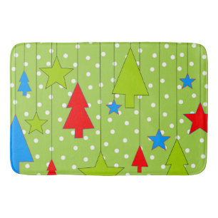 Snel kerstboompatroon badmat