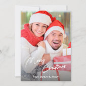 Snel kerstcadeau voor Elegant script 2-zijdelings  Feestdagenkaart (Voorkant)