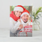 Snel kerstcadeau voor Elegant script 2-zijdelings  Feestdagenkaart (Staand voorkant)