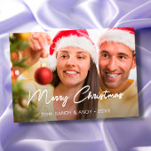 Snel kerstcadeau voor Elegant script 2-zijdelings  Feestdagenkaart