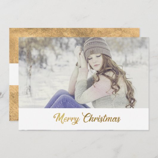 Snel kerstcadeauscript feestdagenkaart (Voorkant / Achterkant)