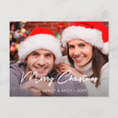 Snel kerstcadeauscript foto 2 zijdelings ontwerp feestdagenkaart (Voorkant)