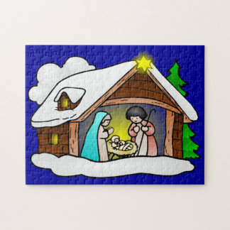 Snel kerstfeest Cartoon Legpuzzel