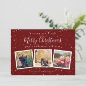 Snel kerstfeest Elegant Typografie Feestdagenkaart (Staand voorkant)