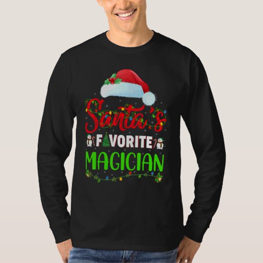 Snel kerstfeest met favoriete magiër t-shirt (Voorkant)