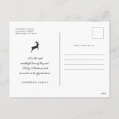 Snel kerstfeest Modern Pset Pattern Foto Feestdagenkaart (Achterkant)