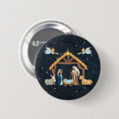 Snel kerstfeest ronde button 5,7 cm (Voorkant /achterkant)