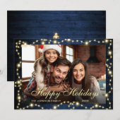 Snel kerstlicht Rustige FOTO-groet Feestdagenkaart (Voorkant / Achterkant)