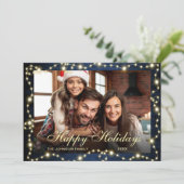 Snel kerstlicht Rustige FOTO-groet Feestdagenkaart (Staand voorkant)