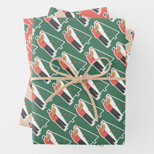 Snel kerstpapier inpakpapier vel (In situ)