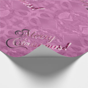 Snel kerstpatroon Elegant Roze script Cadeaupapier