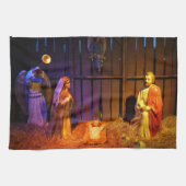 Snel kerstscherm in Washington DC Theedoek (Horizontaal)