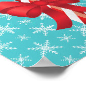 Snel kerstsnoepriet met boog poster (Hoek)