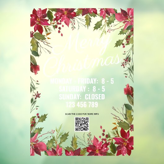 Snel kerstviering kerstviering raamsticker (Vel 3)