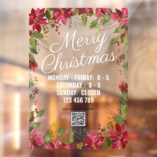 Snel kerstviering kerstviering raamsticker (Vel 2)