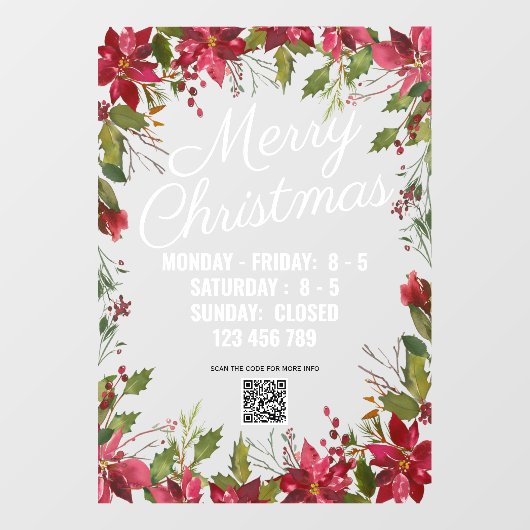 Snel kerstviering kerstviering raamsticker (Vel)