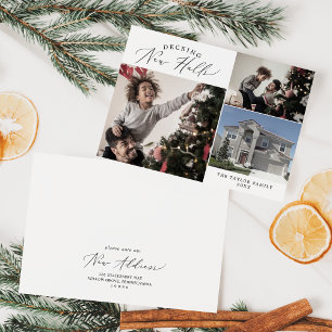 Snel nieuwe zalen in nieuwe kerst thuis feestdagenkaart