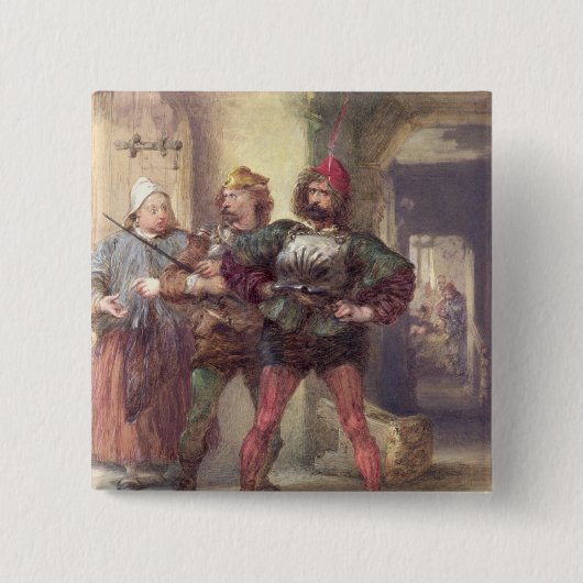 Snel, Nym en Bardolph Vierkante Button 5,1 Cm (Voorkant)