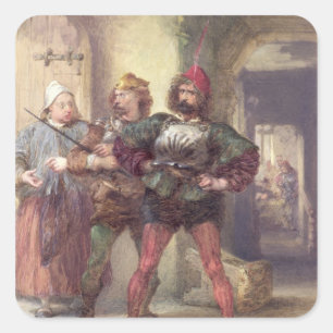 Snel, Nym en Bardolph Vierkante Sticker