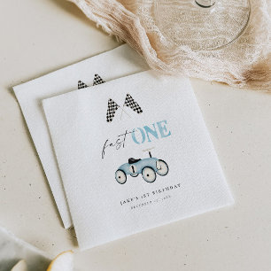 Snel ONE Retro Car Ride-On Blauw Servet