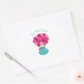 Snel! Ovale Sticker (Envelop)