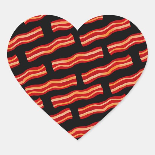 Snel patroon met Bacon Strips Hart Sticker (Voorkant)