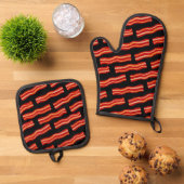 Snel patroon met Bacon Strips Ovenwant & Pannenlap Set (Top down)