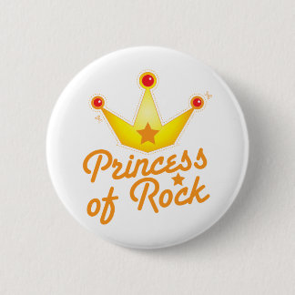 SNEL! Princess of rock Rockabilly-design Ronde Button 5,7 Cm