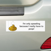 Snel rijden bumpersticker (Op auto)