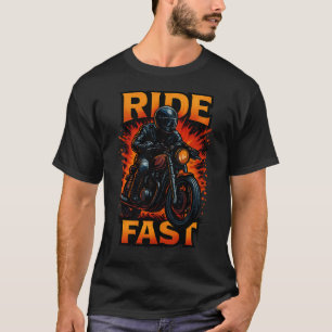 Snel Rijden Vintage Motorfiets Biker T-Shirt